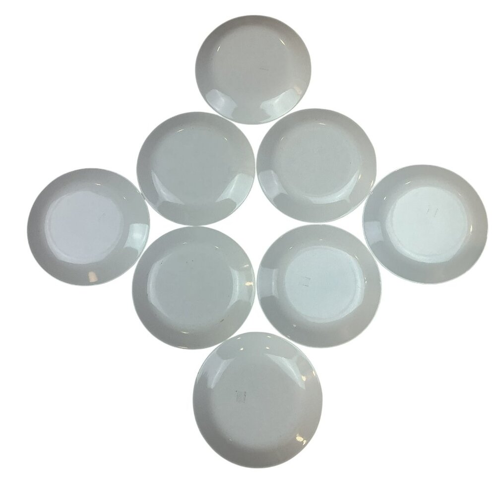 Vintage Corelle “Spring Meadow” Wildflowers Set Of 8 Lunch Plates White Porcelai - Picture 4 of 4